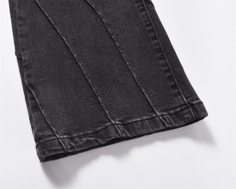 Topstitching Brushed White Jeans For Men