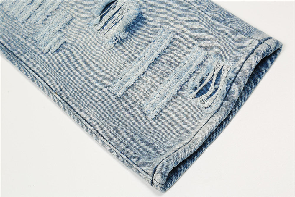 Men’s Flared Washed Denim Jeans