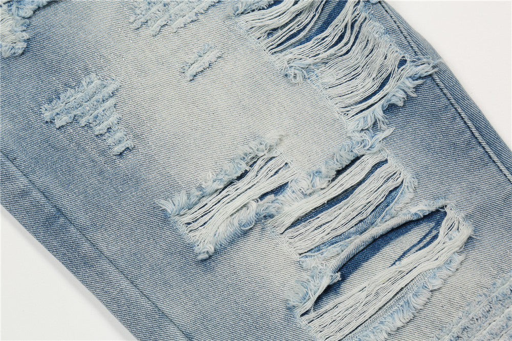 Men’s Flared Washed Denim Jeans