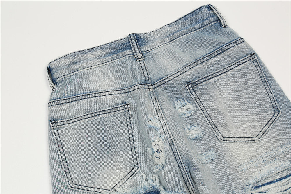 Men’s Flared Washed Denim Jeans