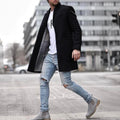 Fashionable Men’s Long Overcoat