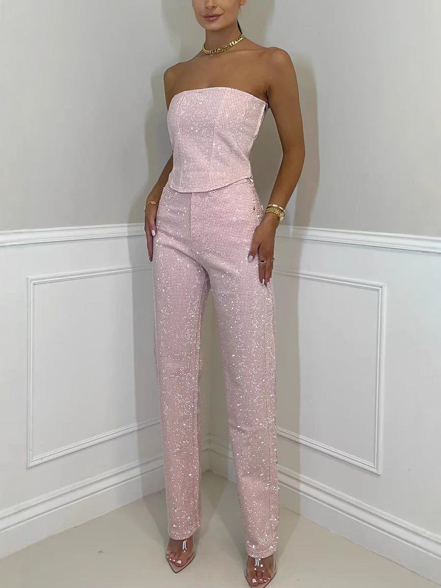 Sparkle Denim Corset Jumpsuit | EshasBougiWorld